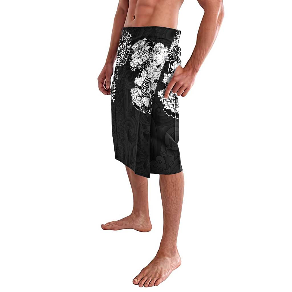 Japanese Irezumi and Hawaiian Polynesian Art Tattoo Lavalava Black Color - Polynesian Pride