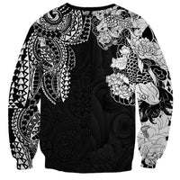 Japanese Irezumi and Hawaiian Polynesian Art Tattoo Sweatshirt Black Color - Polynesian Pride