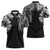 Japanese Irezumi and Hawaiian Polynesian Art Tattoo Zipper Polo Shirt Black Color - Polynesian Pride