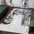Japanese Irezumi and Hawaiian Polynesian Art Tattoo Area Rug White Color - Polynesian Pride