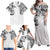 Japanese Irezumi and Hawaiian Polynesian Art Tattoo Family Matching Off Shoulder Maxi Dress and Hawaiian Shirt White Color - Polynesian Pride