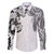 Japanese Irezumi and Hawaiian Polynesian Art Tattoo Family Matching Short Sleeve Bodycon Dress and Hawaiian Shirt White Color - Polynesian Pride