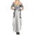 Japanese Irezumi and Hawaiian Polynesian Art Tattoo Family Matching Summer Maxi Dress and Hawaiian Shirt White Color - Polynesian Pride