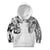 Japanese Irezumi and Hawaiian Polynesian Art Tattoo Kid Hoodie White Color - Polynesian Pride