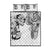 Japanese Irezumi and Hawaiian Polynesian Art Tattoo Quilt Bed Set White Color - Polynesian Pride