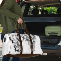 Japanese Irezumi and Hawaiian Polynesian Art Tattoo Travel Bag White Color - Polynesian Pride