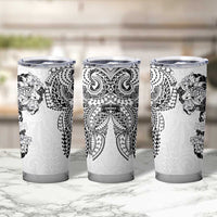 Japanese Irezumi and Hawaiian Polynesian Art Tattoo Tumbler Cup White Color - Polynesian Pride