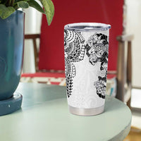 Japanese Irezumi and Hawaiian Polynesian Art Tattoo Tumbler Cup White Color - Polynesian Pride