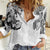 Japanese Irezumi and Hawaiian Polynesian Art Tattoo Women Casual Shirt White Color - Polynesian Pride