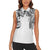 Japanese Irezumi and Hawaiian Polynesian Art Tattoo Women Sleeveless Polo Shirt White Color - Polynesian Pride