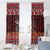 Hawaii KaʻUla Wena Volcano Turtle Window Curtain Lava and Tropical Plants Tribal Pattern