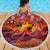 Hawaii KaʻUla Wena Octopus Beach Blanket Oceanic Red with Corals and Tropical On Sunset Landscape