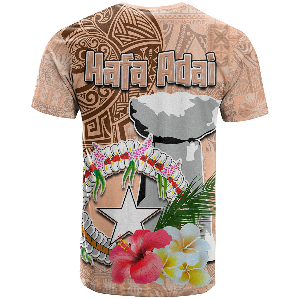 Northern Mariana Islands Hafa Adai Latte Stone T Shirt Peach Fuzz Color LT03 - Polynesian Pride