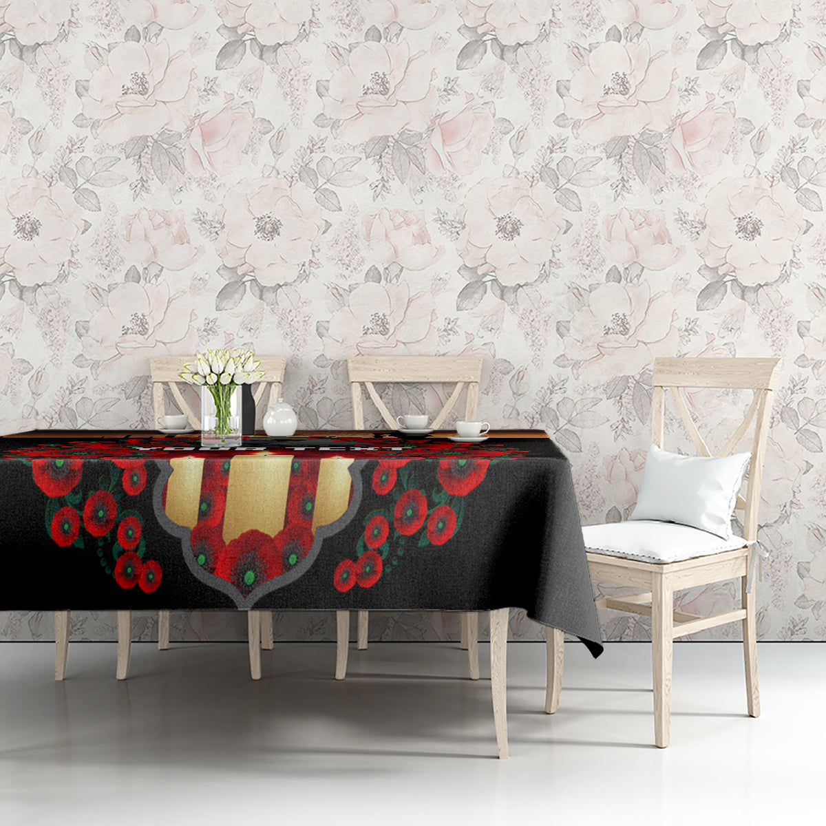 Custom New Zealand and Australia ANZAC Day Tablecloth Gallipoli and Canlelight Lest We Forget LT03 - Polynesian Pride