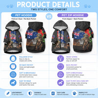 New Zealand and Australia ANZAC Day Pet Hoodie