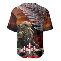 New Zealand ANZAC Day Baseball Jersey The Ode of Remembrance and Silver Fern LT03 - Polynesian Pride