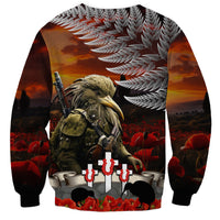 New Zealand ANZAC Day Sweatshirt The Ode of Remembrance and Silver Fern LT03 - Polynesian Pride