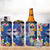 Hawaiian Lei Day Plumeria Humpback Whales 4 in 1 Can Cooler Tumbler Polynesian Art Vibrant Starry Nebula Style