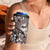 Hawaiian Lei Day Plumeria Humpback Whales 4 in 1 Can Cooler Tumbler Polynesian Art Vibrant Starry Nebula Grayscale Style
