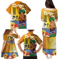 Happy Lei Day Family Matching Puletasi and Hawaiian Shirt Hula Male Dancer Polynesian Flower Kakau Pattern LT03 - Polynesian Pride
