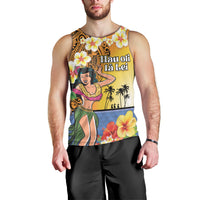 Happy Lei Day Men Tank Top Hula Girl Polynesian Flower Kakau Pattern LT03 - Polynesian Pride