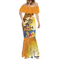 Happy Lei Day Mermaid Dress Hula Girl Polynesian Flower Kakau Pattern LT03 - Polynesian Pride