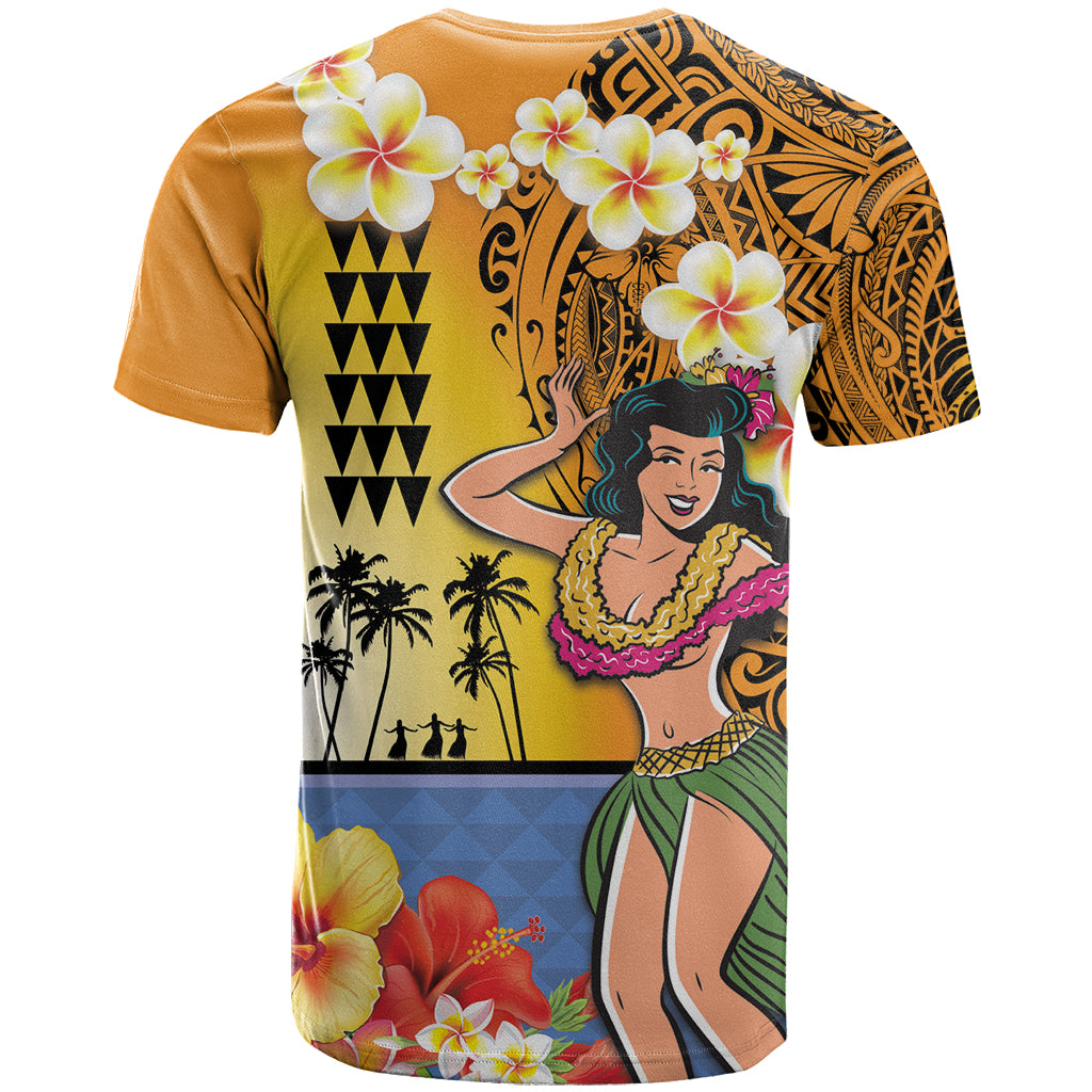 Happy Lei Day T Shirt Hula Girl Polynesian Flower Kakau Pattern LT03 - Polynesian Pride