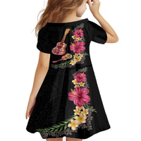 Ukulele mix Polynesian Flower Family Matching Off Shoulder Maxi Dress and Hawaiian Shirt Hawaiian Tribal Pattern LT03 - Polynesian Pride