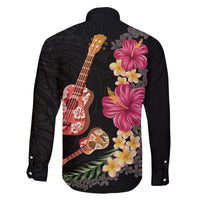 Ukulele mix Polynesian Flower Family Matching Summer Maxi Dress and Hawaiian Shirt Hawaiian Tribal Pattern LT03 - Polynesian Pride
