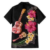 Ukulele mix Polynesian Flower Family Matching Tank Maxi Dress and Hawaiian Shirt Hawaiian Tribal Pattern LT03 - Polynesian Pride