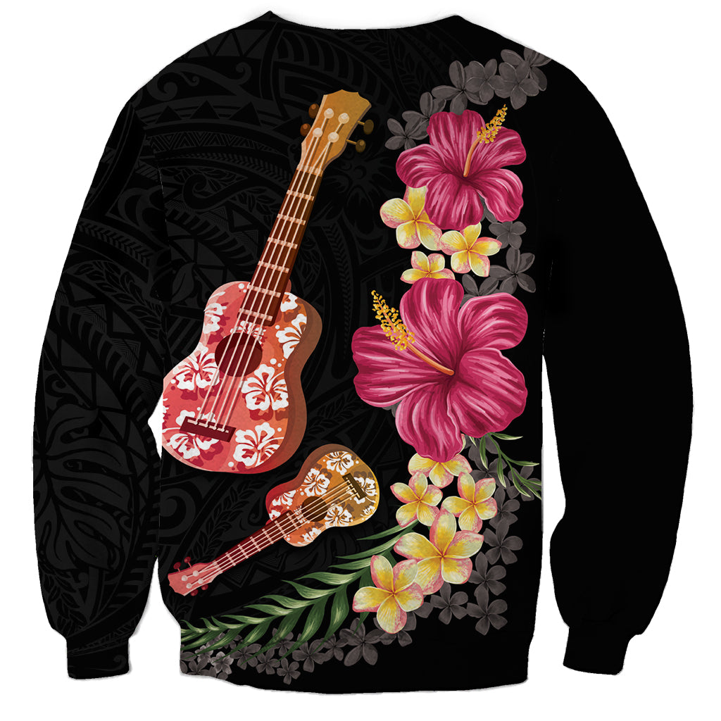 Ukulele mix Polynesian Flower Sweatshirt Hawaiian Tribal Pattern LT03 - Polynesian Pride