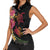Hawaiian Flower and Tribal Turtle Women Sleeveless Polo Shirt Colorful Style