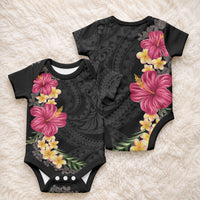 Hawaiian Plumeria and Hibiscus Baby Onesie