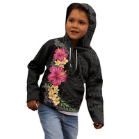 Hawaiian Plumeria and Hibiscus Kid Hoodie Colorful Style
