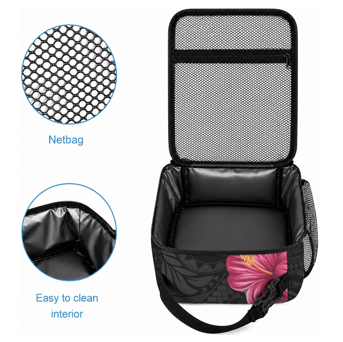 Hawaiian Plumeria and Hibiscus Lunch Bag