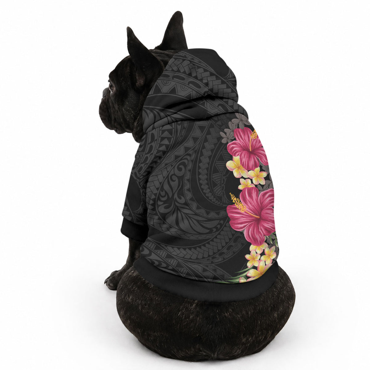 Hawaiian Plumeria and Hibiscus Pet Hoodie