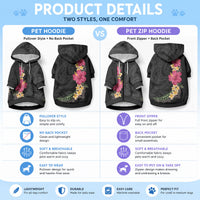 Hawaiian Plumeria and Hibiscus Pet Hoodie
