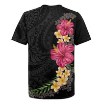Hawaiian Plumeria and Hibiscus Rugby Jersey Colorful Style