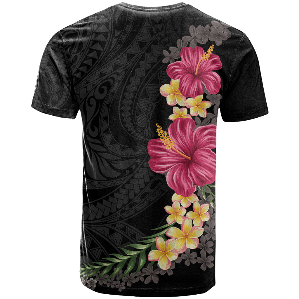 Hawaiian Plumeria and Hibiscus T Shirt Colorful Style