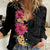 Hawaiian Plumeria and Hibiscus Women Casual Shirt Colorful Style