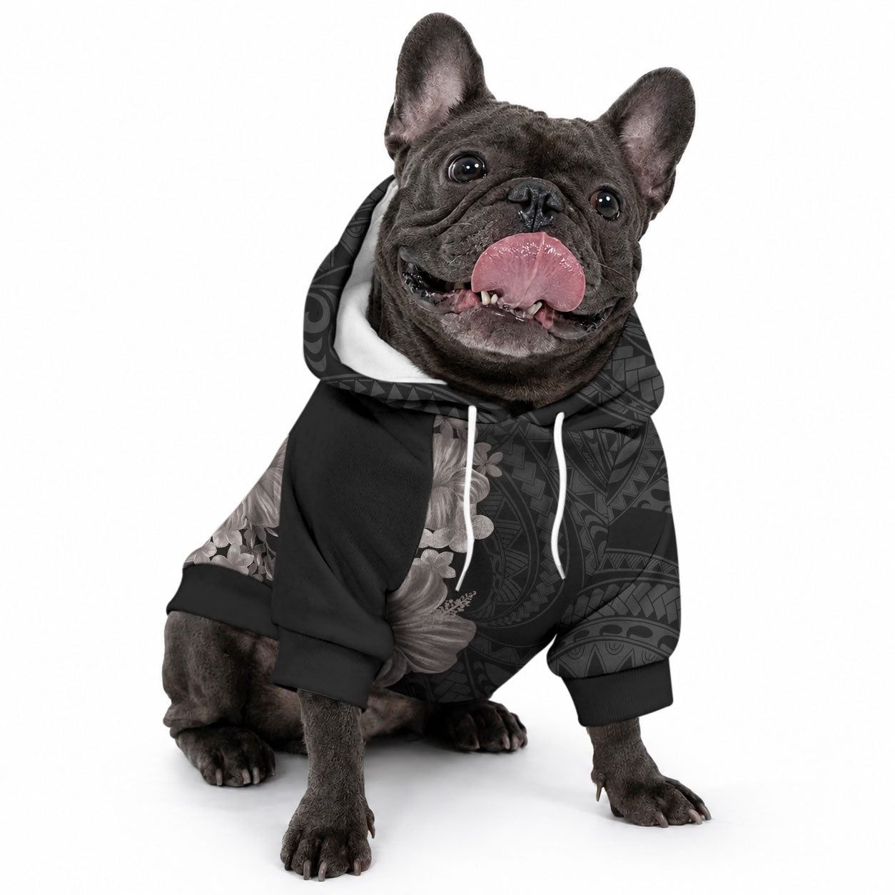 Hawaiian Plumeria and Hibiscus Pet Hoodie