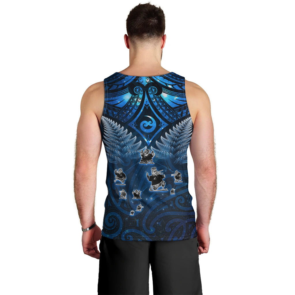New Zealand Matariki Men Tank Top Maori Pattern and Kiwi Bird Haka Dance Sky Night