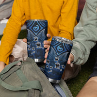 New Zealand Matariki Tumbler Cup Maori Pattern and Kiwi Bird Haka Dance Sky Night