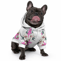 Hawaii Tropical Leaves and Flowers Pet Hoodie