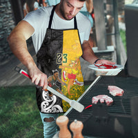 Aotearoa New Zealand And Australia Basketball Custom Apron Maori Tribal Tattoo And Aboriginal Dot Art Heritage