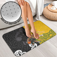 Aotearoa New Zealand And Australia Basketball Custom Bathroom Set Maori Tribal Tattoo And Aboriginal Dot Art Heritage