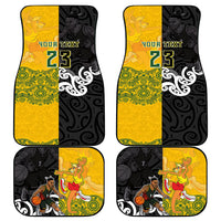Aotearoa New Zealand And Australia Basketball Custom Car Mats Maori Tribal Tattoo And Aboriginal Dot Art Heritage