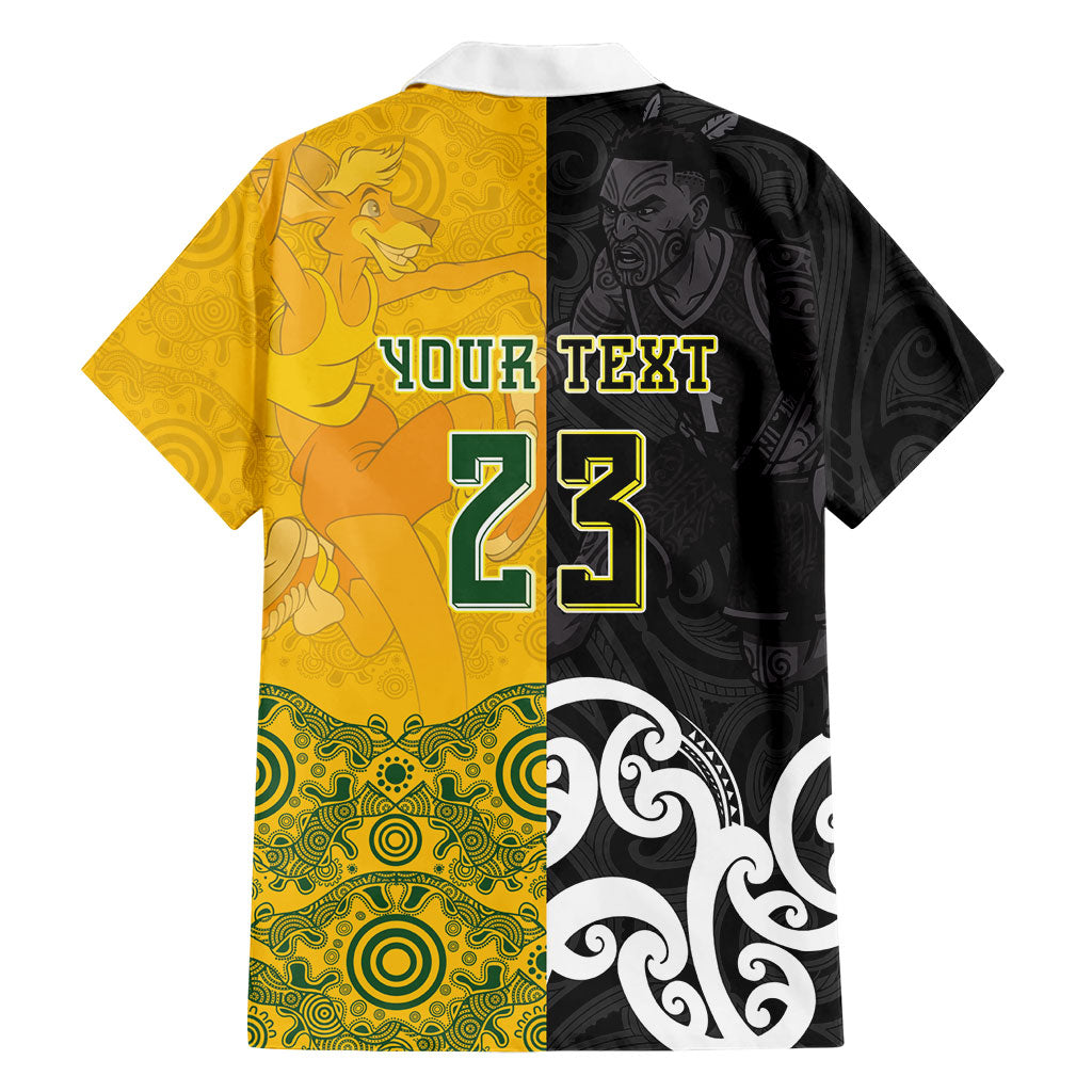 Aotearoa New Zealand And Australia Basketball Custom Family Matching Tank Maxi Dress and Hawaiian Shirt Maori Tribal Tattoo And Aboriginal Dot Art Heritage LT03 - Polynesian Pride