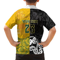 Aotearoa New Zealand And Australia Basketball Custom Hawaiian Shirt Maori Tribal Tattoo And Aboriginal Dot Art Heritage LT03 - Polynesian Pride