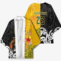 Aotearoa New Zealand And Australia Basketball Custom Kimono Maori Tribal Tattoo And Aboriginal Dot Art Heritage